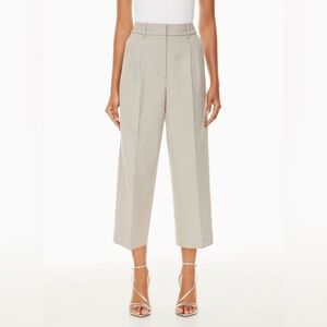 Aritzia Wilfred Size 4 The Effortless Pant Cropped Heather Ashen Grey